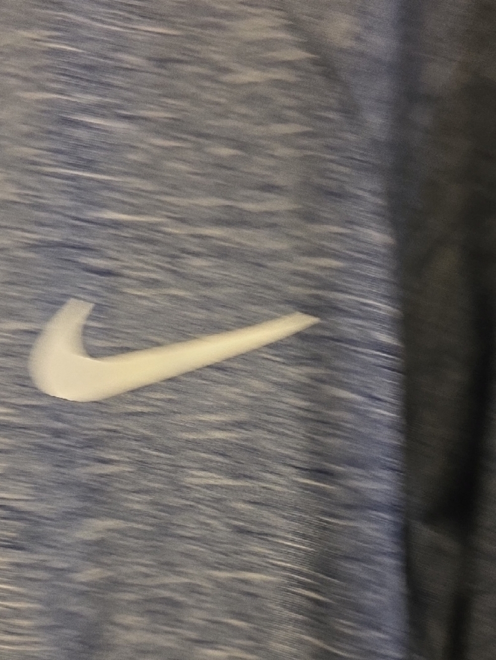 Nike Men's Navy Heather Swim Hoodie - White Swoosh - Picture 3 of 6